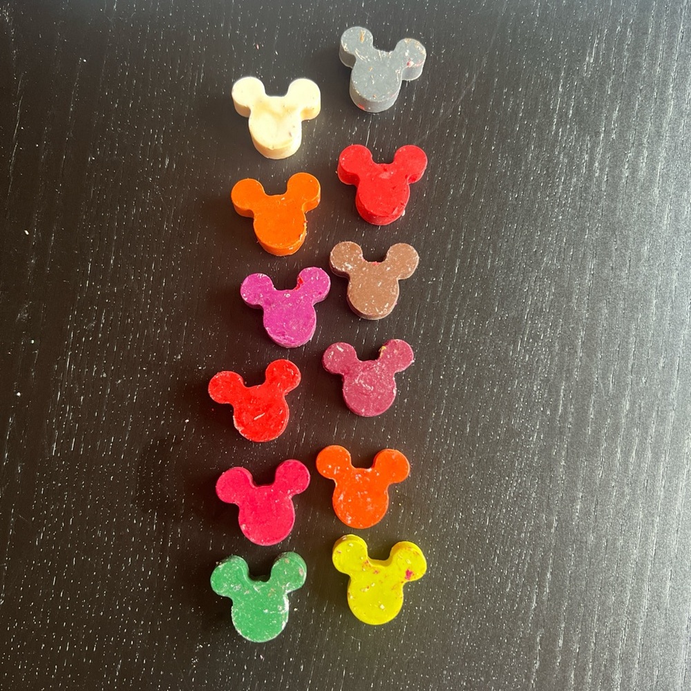 Colorful Mickey Mouse Shaped Crayons